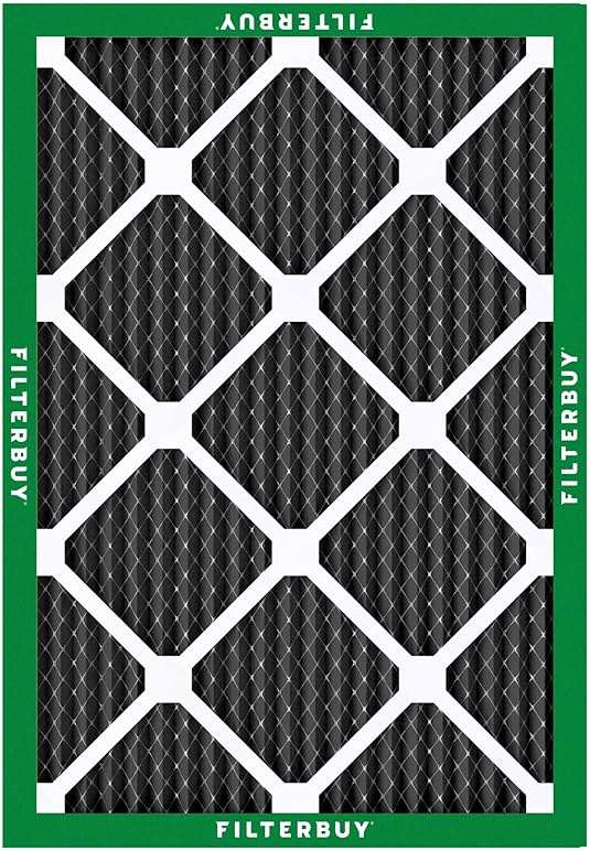 Filterbuy 20x25x1 Air Filter MERV 10 Odor & Allergy Defense with Activated Carbon (2-Pack), Electrostatic Pleated HVAC AC Furnace Filters Replacement, Made in USA (Actual Size: 19.50 x 24.50 x 0.75) - Image 9