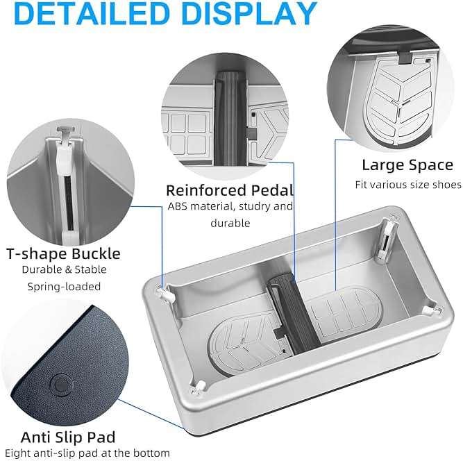 Blemoacha Shoe Covers Dispenser with 200pcs Disposable Shoe Covers Non Slip, Automatic Shoe Cover Machine,Fits Size Up to 11 US Men, for Home, Office, Factory, Supermarket, Silver - Image 5