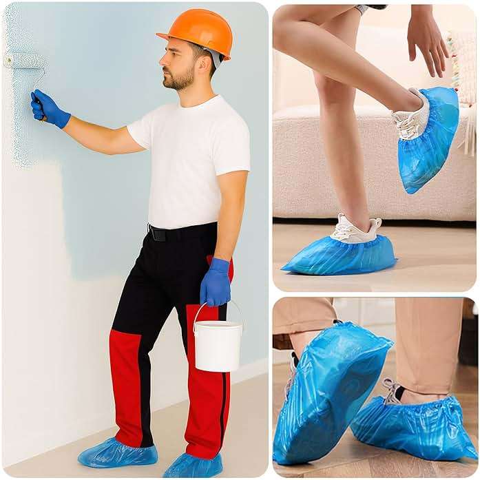 Blemoacha Shoe Covers Dispenser with 200pcs Disposable Shoe Covers Non Slip, Automatic Shoe Cover Machine,Fits Size Up to 11 US Men, for Home, Office, Factory, Supermarket, Silver - Image 8