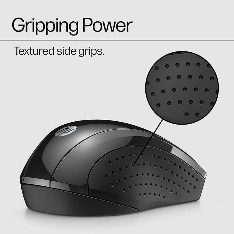 HP X3000 G3 Wireless Mouse - Black, 15-Month Battery, Side Grips for Control, Travel-Friendly, Blue LED, Powerful 1600 DPI Optical Sensor, Compatible with Wins PC/Laptop, Mac, Chromebook (683N7AA) - Image 5