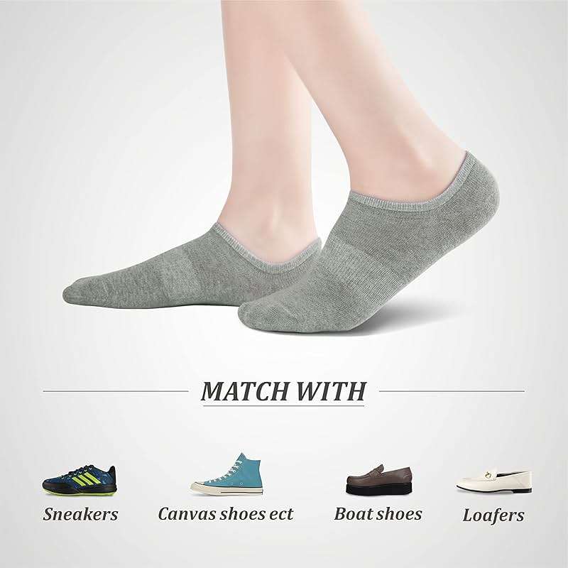 HIGIXCH No Show Socks Women Low Cut Invisible Liner Non slip Athletic Boat Socks 6 Pairs - Image 5