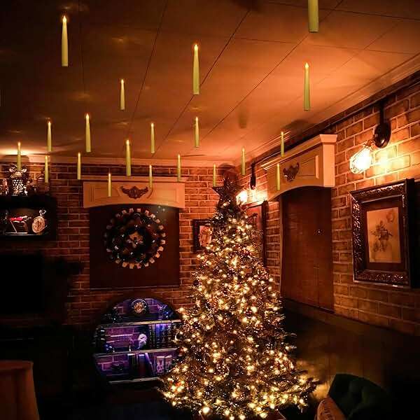 ORIENTAL CHERRY Halloween Decorations - Floating LED Candles with Remote Control -12Pcs Magic Witch Wizard Christmas Decor for Indoor Home Room Classroom Bedroom Birthday Party (with Common Remote) - Image 3