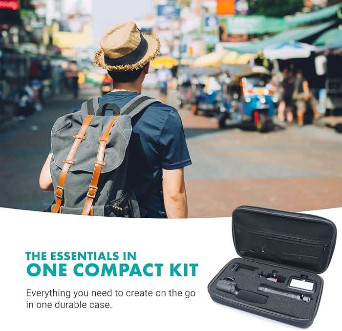 Movo uVlogger- Android/USB-C Compatible Vlogging Kit Smartphone Video Kit Accessories: Tripod, Mount, LED Light and Cellphone Shotgun Microphone for Video Recording for YouTube, Vlog - Image 3