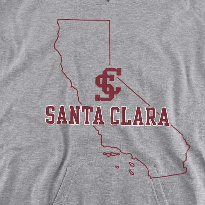 LOGOVISION Santa Clara University Official State Shape Youth Kids Boy/Girls Pull-Over Hoodie Sweatshirt - Image 2