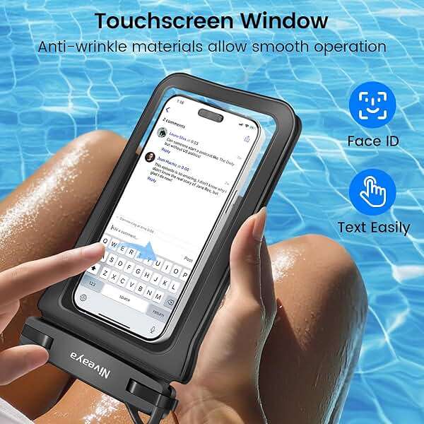 Niveaya IPX8 Double Space Waterproof Phone Pouch (up to 8.3") -2 Pack Waterproof Phone Case with Lanyard for iPhone 17 16 15 Pro Max,Touchscreen & Underwater Photography, Beach Cruise Essentials 2026 - Image 7