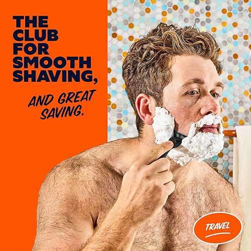 Dollar Shave Club | Travel Shave Set | 4 Swift Rinse Refill Cartridges, 1 Handle (Black), 1 Razor Cover - Image 4
