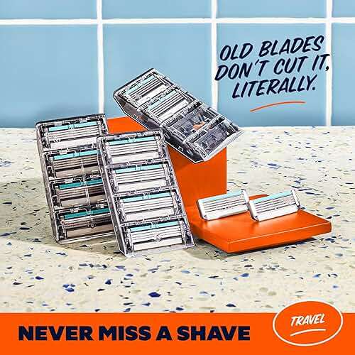 Dollar Shave Club | Travel Shave Set | 4 Swift Rinse Refill Cartridges, 1 Handle (Black), 1 Razor Cover - Image 6