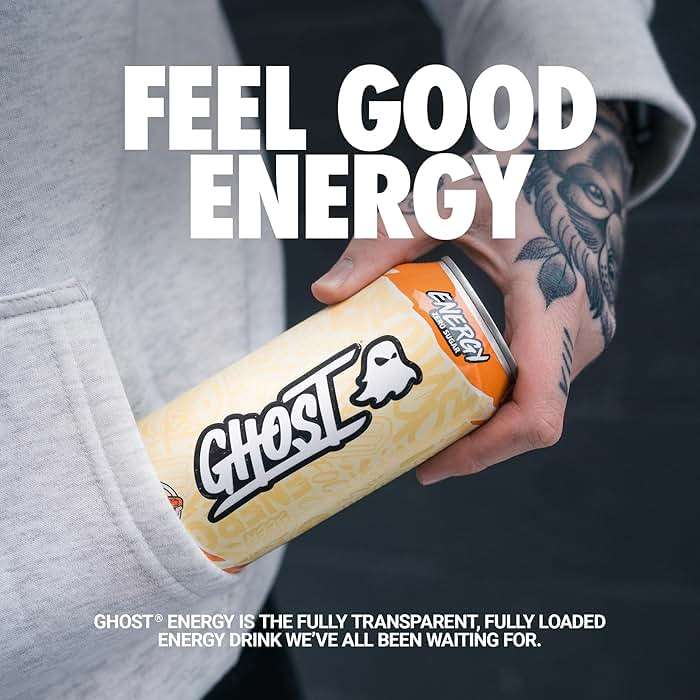 GHOST Energy Drink - 12-Pack, Orange Cream, 16oz Cans - Energy & Focus & No Artificial Colors - 200mg of Natural Caffeine, L-Carnitine & Taurine - Gluten-Free & Vegan - Image 2