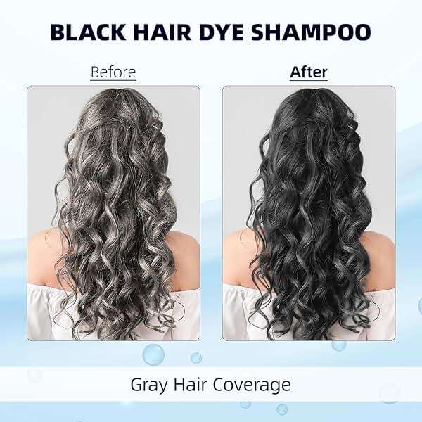 Ivnil Black Hair Dye Shampoo 3 in 1 Hair Color Shampoo for Women & Men for Gray Hair Coverage, shampoo para pintar el cabello - Image 2