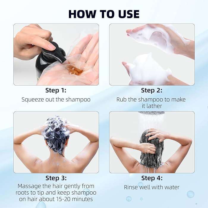 Ivnil Black Hair Dye Shampoo 3 in 1 Hair Color Shampoo for Women & Men for Gray Hair Coverage, shampoo para pintar el cabello - Image 5