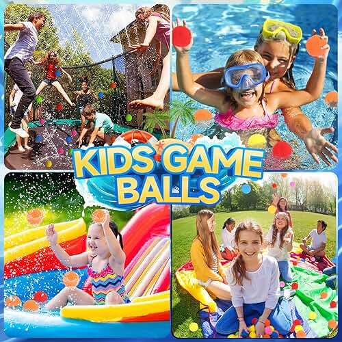 BEFANS 60 Pcs Reusable Water Balls, Reusable Water Balloons for Outdoor Toys and Games, Water Toys for Kids and Adults Boys and Girls - Summer Toys Ball for Pool and Backyard Fun - Image 6