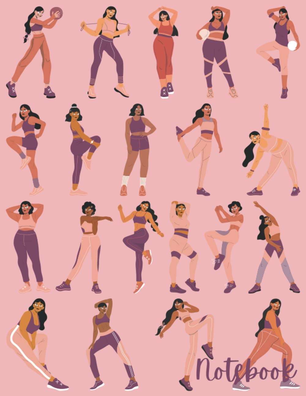 Notebook: Active Women Pastel Print - Image 1