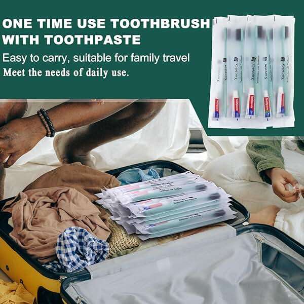 Xuezoioy Disposable Toothbrushes with Toothpaste,30 Pack Green Individually Wrapped Disposable Travel Toothbrushes Kit in Bulk for Homeless,Nursing Home,Hotel,Charity - Image 6