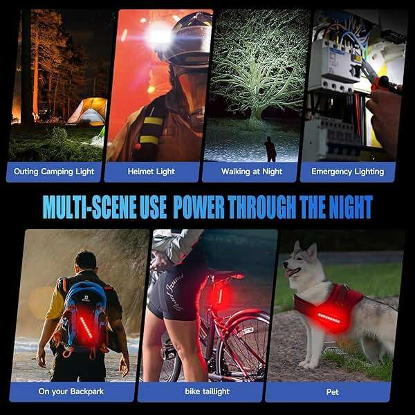 2026 Upgrade 6800Lumen Bike Light for Night Riding,Super Bright 6 LED Headlight,Aluminum 10 Mode Rechargeable Bicycle Light Front and Rear,360°Rotatable Brackt,Waterproof,Runtime 72 hr,Road Shockproof - Image 6
