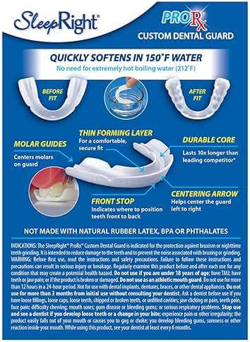 SleepRight ProRx Custom Dental Guard – Mouth Guard for Grinding Teeth at Night, Night Guards for Teeth Grinding, Comfortable Dental Guard for Sleeping, Custom Fit Teeth Grinding Protection - Image 3