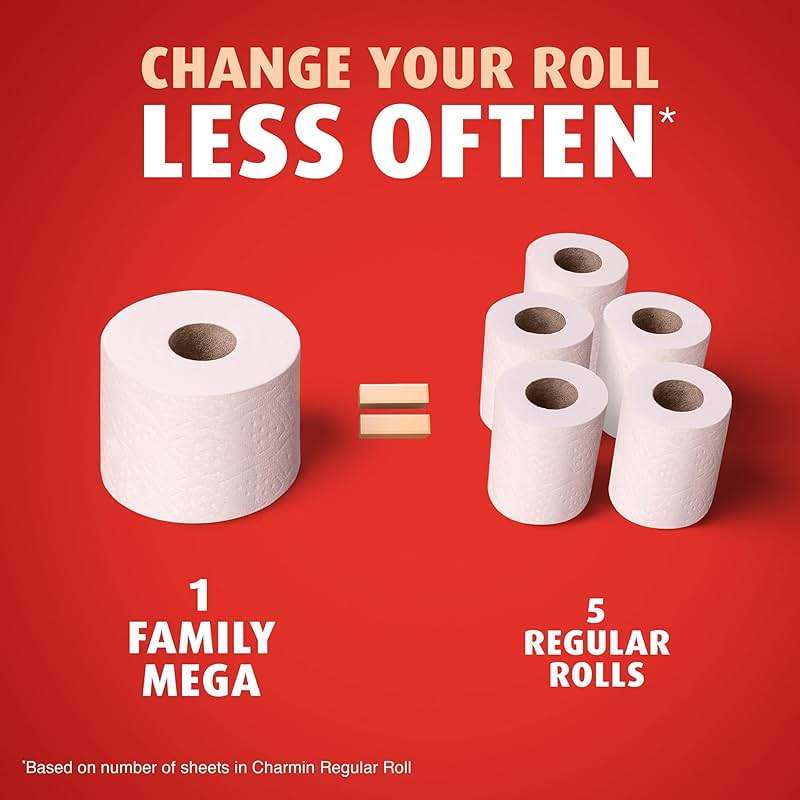 Charmin Ultra Strong Clean Touch 2-Ply Toilet Paper, 18 Family Mega Rolls = 90 Regular Rolls, White - Image 4