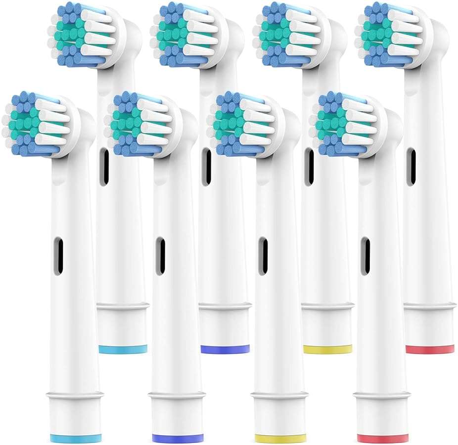 SetSail Toothbrush Heads for Oral B, 8 Pack Professional Electric Toothbrush Replacement Heads Medium Soft Dupont Bristles Replacement Toothbrush Heads Precision Clean Brush Heads Refills - Image 1
