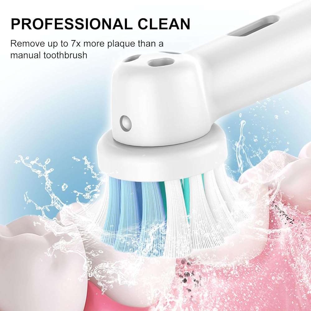SetSail Toothbrush Heads for Oral B, 8 Pack Professional Electric Toothbrush Replacement Heads Medium Soft Dupont Bristles Replacement Toothbrush Heads Precision Clean Brush Heads Refills - Image 2