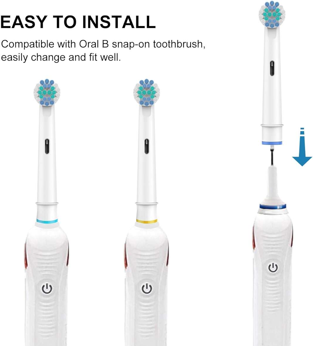 SetSail Toothbrush Heads for Oral B, 8 Pack Professional Electric Toothbrush Replacement Heads Medium Soft Dupont Bristles Replacement Toothbrush Heads Precision Clean Brush Heads Refills - Image 5