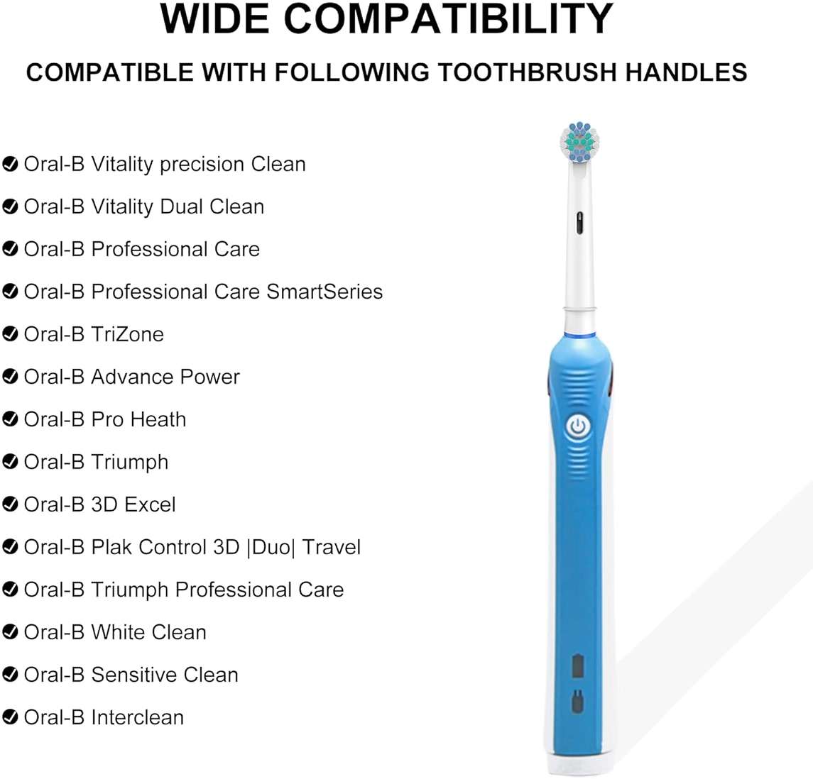 SetSail Toothbrush Heads for Oral B, 8 Pack Professional Electric Toothbrush Replacement Heads Medium Soft Dupont Bristles Replacement Toothbrush Heads Precision Clean Brush Heads Refills - Image 6