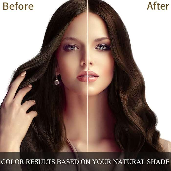 Ivnil Dark Brown Hair Dye Shampoo 3 in 1 Hair Color for Women/Men for Grey Coverage Champu Para Canas Mujer - Image 5