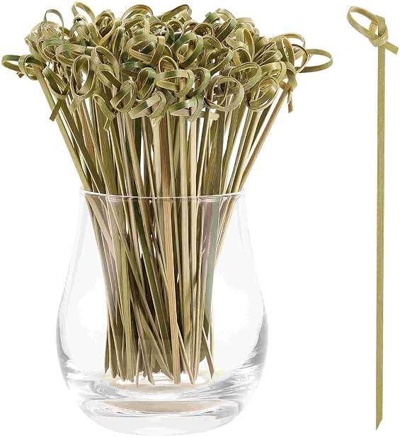 200 PCS Cocktail Picks, 4.7 Inch Toothpicks for Appetizers, Natural Bamboo Knot Skewers, Mini Food Sticks, Fancy Tooth Picks for Drinks,Fruit,Charcuterie,Cocktail Garnish Accessories, Party Supplies - Image 7