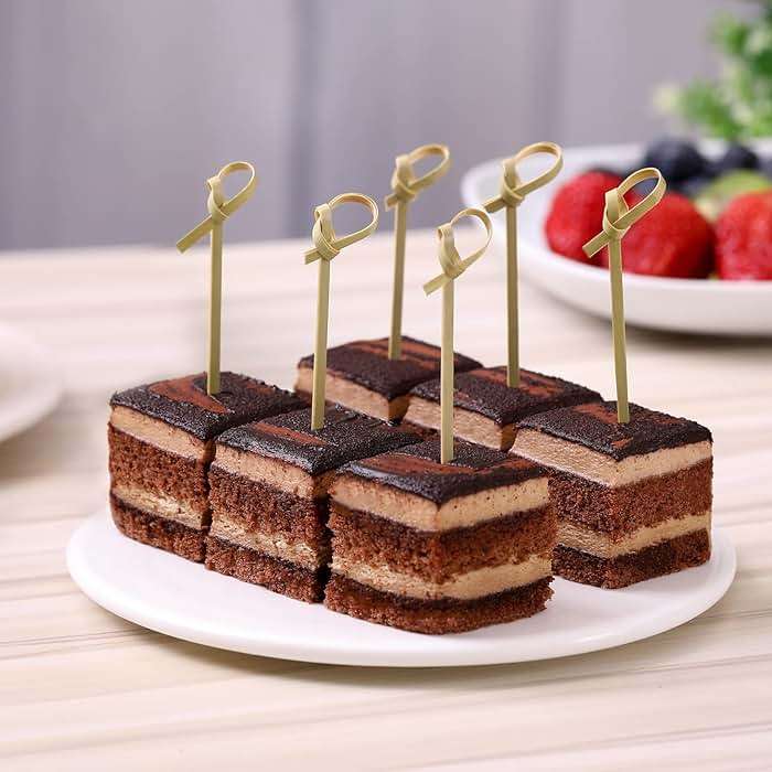 200 PCS Cocktail Picks, 4.7 Inch Toothpicks for Appetizers, Natural Bamboo Knot Skewers, Mini Food Sticks, Fancy Tooth Picks for Drinks,Fruit,Charcuterie,Cocktail Garnish Accessories, Party Supplies - Image 8