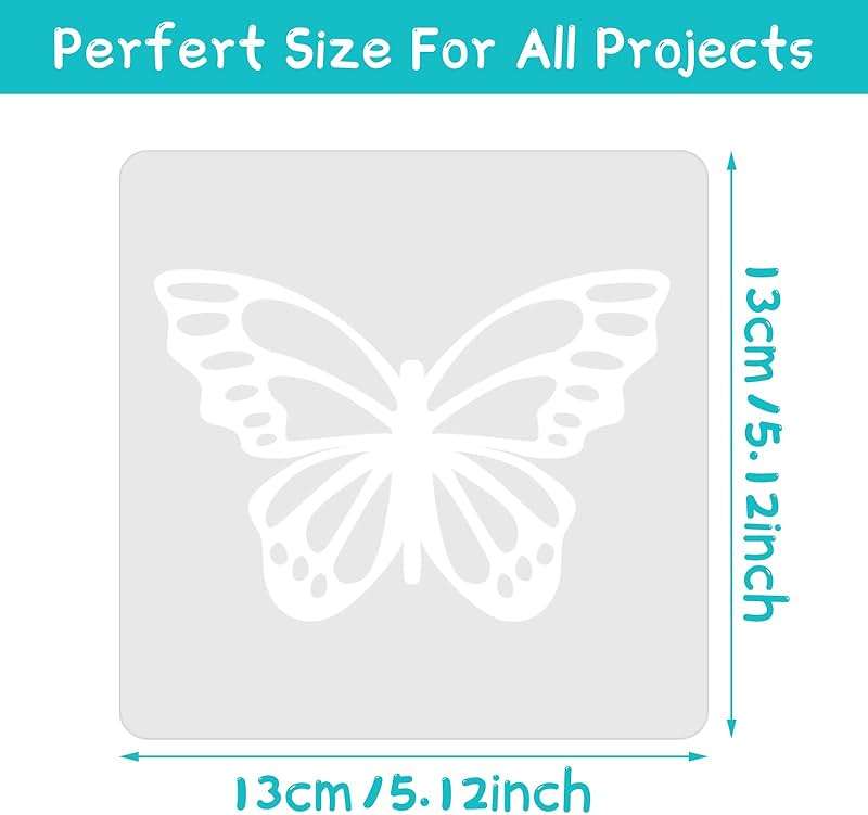Junkin 20 Pcs Stencil for Painting Stencil Reusable DIY Drawing Template Motivational Art for Crafts Home Decor on Wood, Canvas, Paper, Fabric, Walls, Furniture(Peace and Love) - Image 2