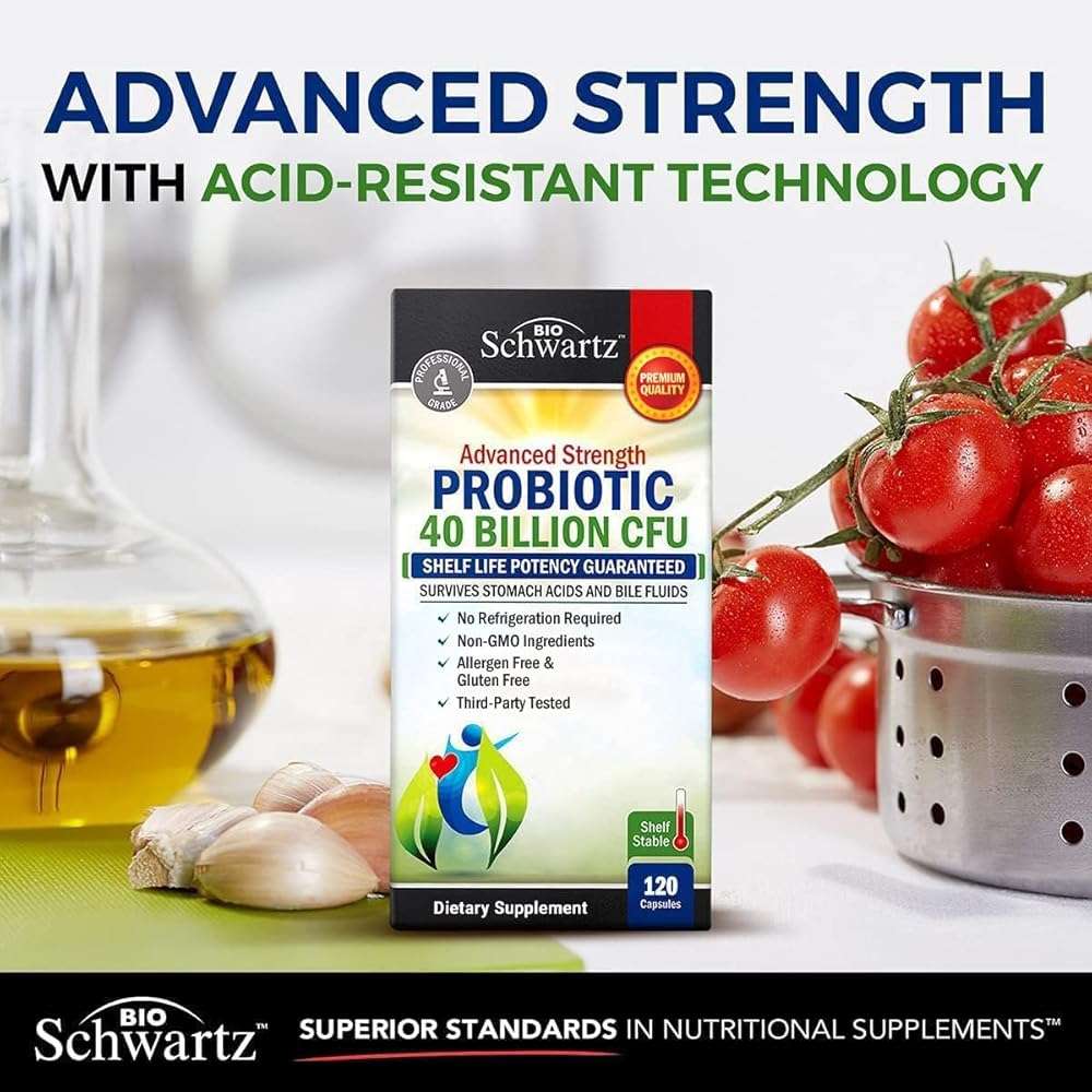 BioSchwartz Daily Probiotic Nutritional Supplement - 40 Billion CFU for Gut Health - Probiotics for Men and Women - Digestive Health with Astragalus & Lactobacillus - Shelf Stable - 120 Count - Image 5