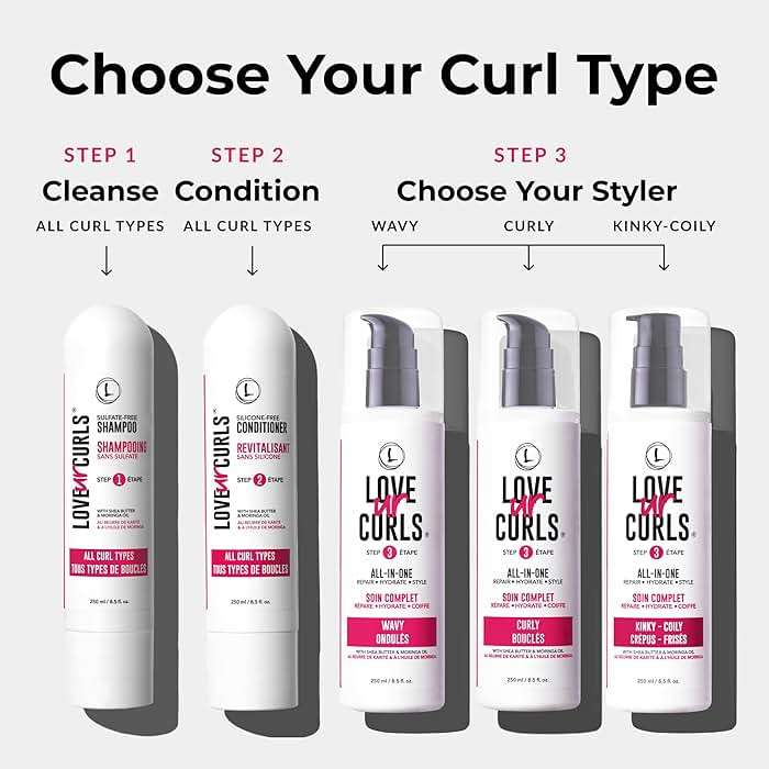 Love Ur Curls - Shampoo & Conditioner Set with All in One Curl Cream Styler for Curly Hair, 3 Step System for Repair and Moisturizing - Image 6