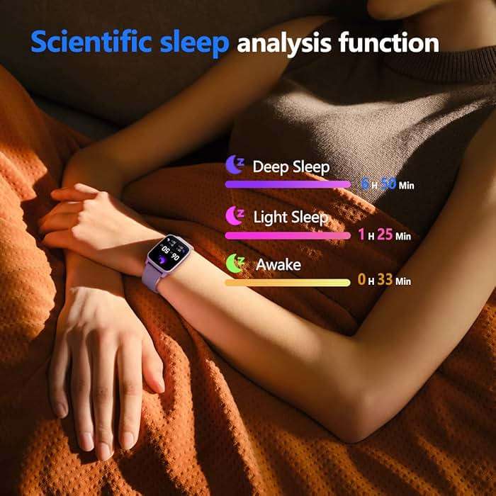 FITVII Fitness Tracker, Smart Watch with 24/7 Blood Pressure Heart Rate and Blood Oxygen Monitor, Sleep Tracker with Calorie Step Counter, IP68 Waterproof Activity Tracker for Women Men Android iOS - Image 4