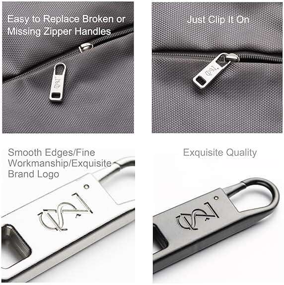 Zpsolution Luggage Zipper Pull Replacement - Heavy Duty Detachable Zipper Pullers Repair for Suitcases Easy to Use Larger Stronger - Image 5
