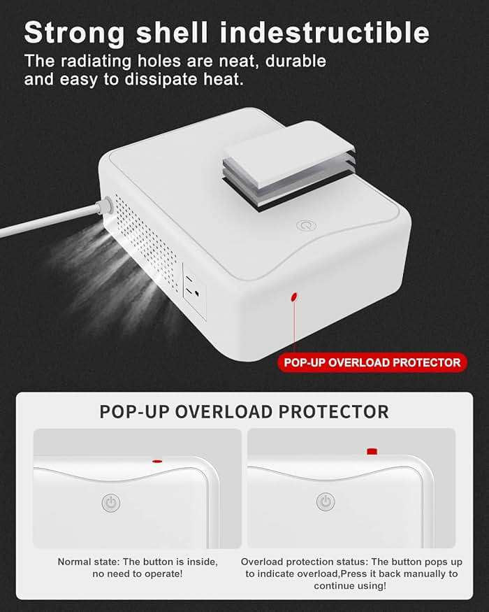 220v to 110v Step Down Transformer 1000W Power Voltage Converters, No Noise, Suit for Coffee Machines, Rice Cookers and Other Kitchen Appliances，Using US and Japan Appliance in Asia or Europe - Image 4