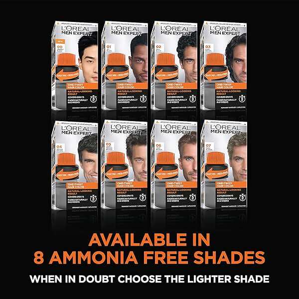 L’Oreal Paris Men Expert One Twist Mess Free Permanent Hair Color, Mens Hair Dye to Cover Grays, Easy Mix Ammonia Free Application, Dark Brown 03, 2 Application Kit - Image 7