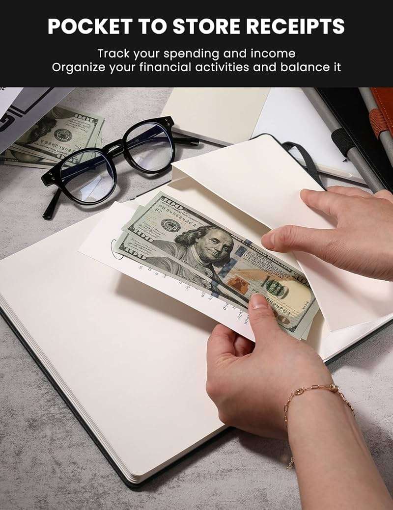 Check Registers for Personal Checkbook,Checkbook Register for Personal or Business, A5 Hardcover Registers Log to Track Payments, Deposits & Finances Transaction Black - Image 5