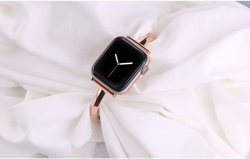 PlusRoc Stainless Steel Band Compatible with Apple Watch Band 38mm 40mm 41mm 42mm 44mm 45mm 46mm 49mm iWatch SE Series 11 10 9 8 7 6 5 4 3 2 1, Slim Versatile Bangle Bracelet for Women - Image 3