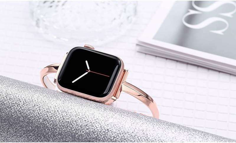 PlusRoc Stainless Steel Band Compatible with Apple Watch Band 38mm 40mm 41mm 42mm 44mm 45mm 46mm 49mm iWatch SE Series 11 10 9 8 7 6 5 4 3 2 1, Slim Versatile Bangle Bracelet for Women - Image 6