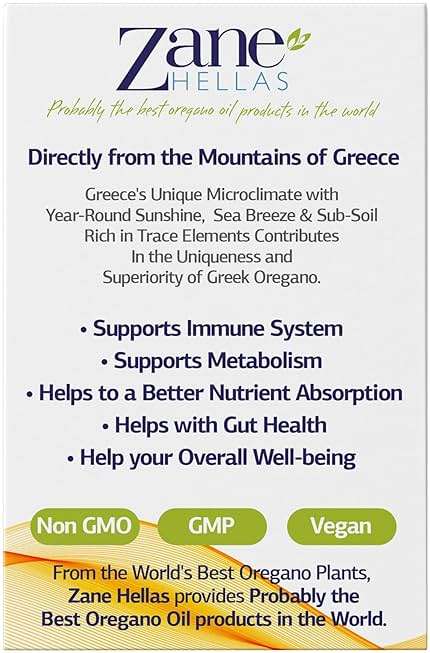 Zane Hellas 190 mg Oregano Oil-164 mg Carvacrol per Serving-4 Drops Daily. 100% Greek Undiluted Oil of Oregano. 86%-90% Min Carvacrol. Probably The Best Oregano Oil in The World. 1 fl. oz.- 30ml - Image 4
