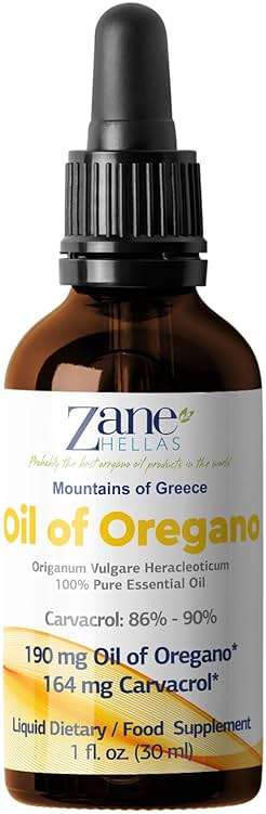 Zane Hellas 190 mg Oregano Oil-164 mg Carvacrol per Serving-4 Drops Daily. 100% Greek Undiluted Oil of Oregano. 86%-90% Min Carvacrol. Probably The Best Oregano Oil in The World. 1 fl. oz.- 30ml - Image 5
