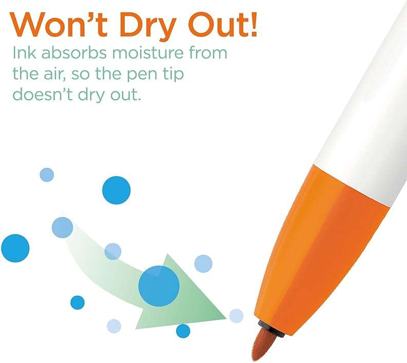 Zebra Pen CLiCKART Retractable Felt Tip Pen, Assorted Ink Colors, 0.6mm Fine Point, Moisture Absorbing to Prevent Drying Out, No Bleed, Ideal for Journaling, Drawing and Writing, 24-Pack (69824) - Image 3