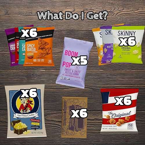 Popcorn Variety Pack – Popcorn Snack Pack with Individually Wrapped Bags – Bulk Snack Box for Adults, Kids, Office, and School – 35 Count Assembled by Bussin Boxes - Image 2