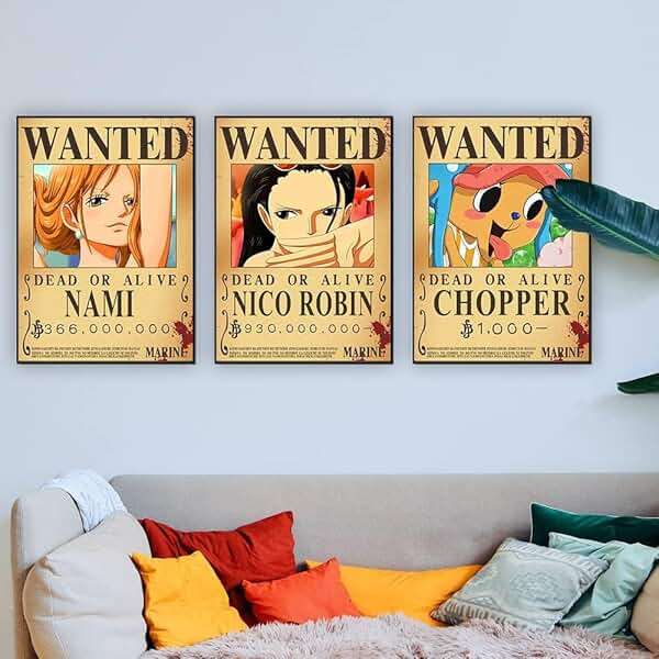 TYZZHOA 25PCS Anime [OP] Wanted Posters 30×21cm, New Bounty Edition, Straw Hat Pirates Crew Nika Luffy 3 Billion, Zoro, Sanji, [OP] Anime Gifts(Retro) - Image 6