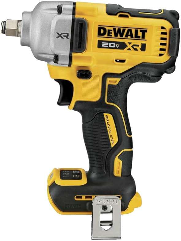 DEWALT 20V MAX Cordless Impact Wrench, 1/2' Hog Ring, Includes LED Work Light and Belt Clip, Bare Tool Only (DCF891B) - Image 2