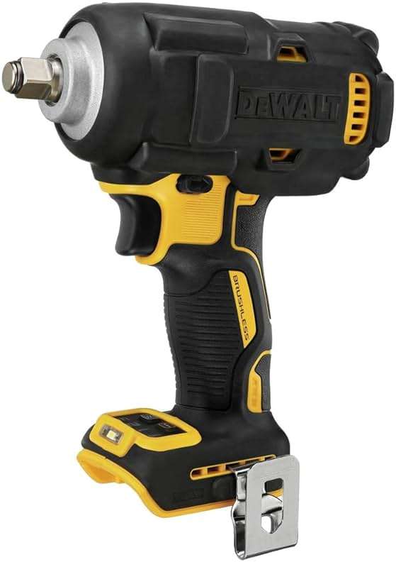 DEWALT 20V MAX Cordless Impact Wrench, 1/2' Hog Ring, Includes LED Work Light and Belt Clip, Bare Tool Only (DCF891B) - Image 3
