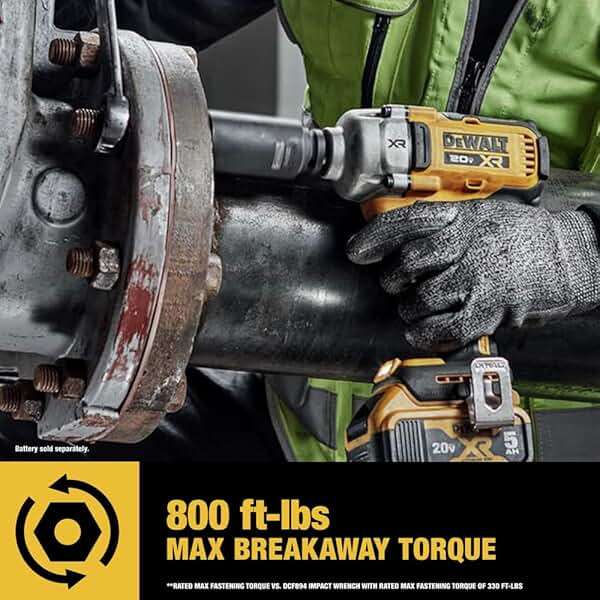 DEWALT 20V MAX Cordless Impact Wrench, 1/2' Hog Ring, Includes LED Work Light and Belt Clip, Bare Tool Only (DCF891B) - Image 7