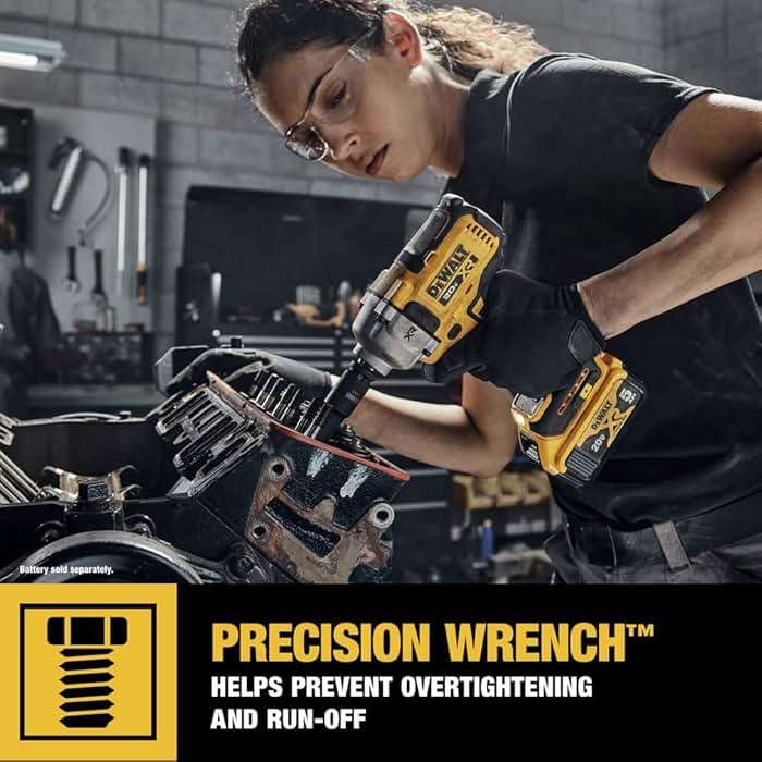 DEWALT 20V MAX Cordless Impact Wrench, 1/2' Hog Ring, Includes LED Work Light and Belt Clip, Bare Tool Only (DCF891B) - Image 8