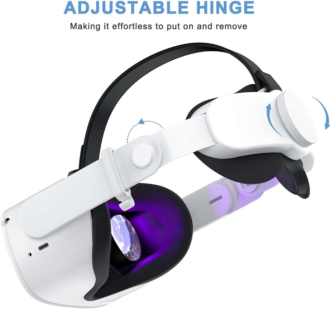 SUPERUS Head Strap for Meta Quest 2 VR - Elite Strap Replacement with Adjustable Hinge - Enhanced Comfort, Reduces Head Pressure - VR Accessories for Quest 2 - Image 2