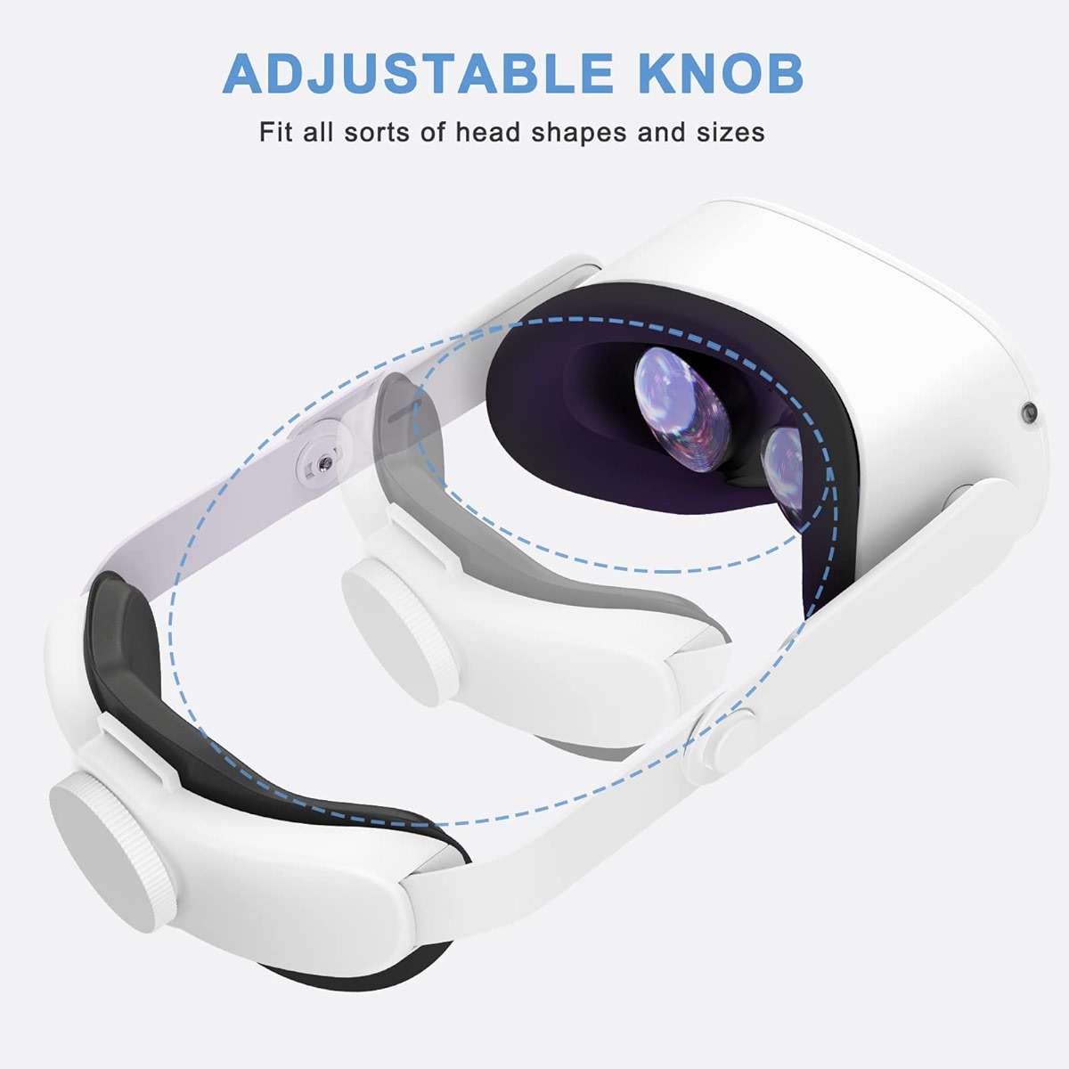 SUPERUS Head Strap for Meta Quest 2 VR - Elite Strap Replacement with Adjustable Hinge - Enhanced Comfort, Reduces Head Pressure - VR Accessories for Quest 2 - Image 4