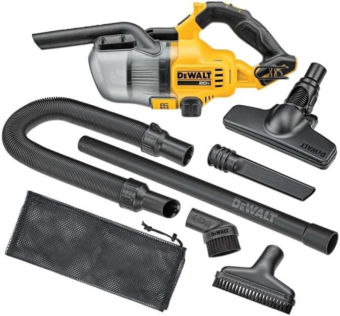 DEWALT 20V Handheld Vacuum Cordless, Car Vacuum with HEPA Filter, 6 Attachments and LED Light, High Performance Dry Only Small Shop Vac, Battery Not Included (DCV501HB) - Image 2