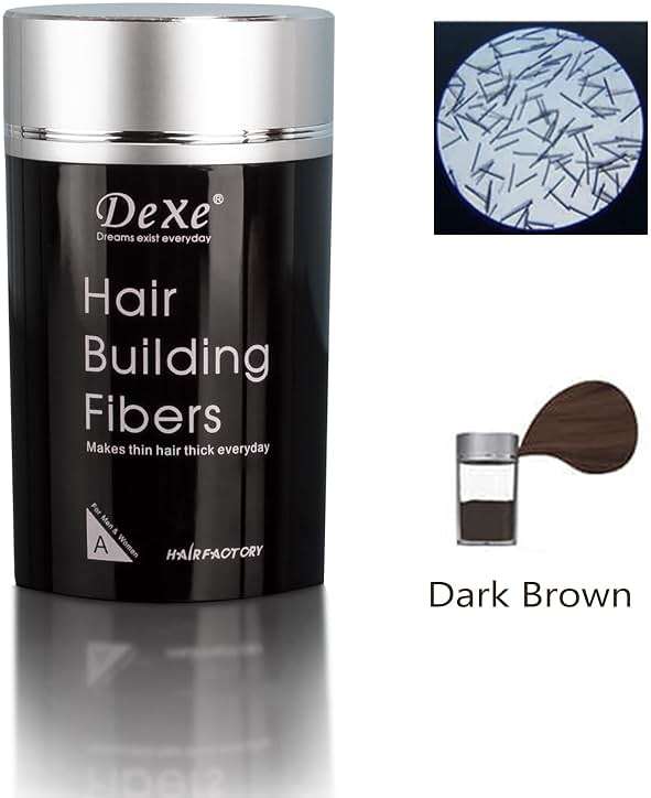 ANMAS RUCCI Dark Brown Colored Hair Building Fibers - Instantly Thicken Thinning Hair for Men and Women - Image 2